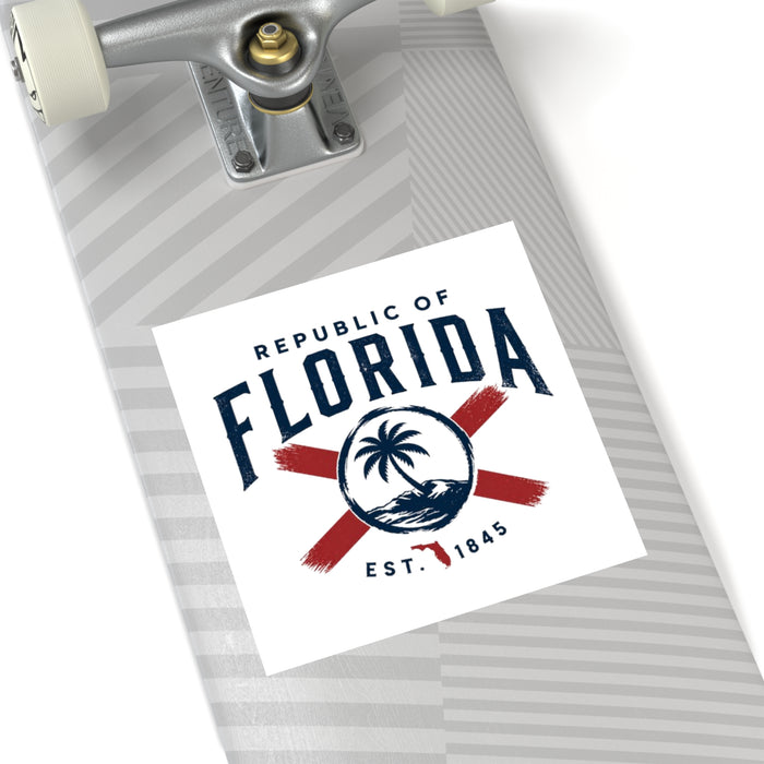 Florida Republic Square Sticker — (Indoor/Outdoor)