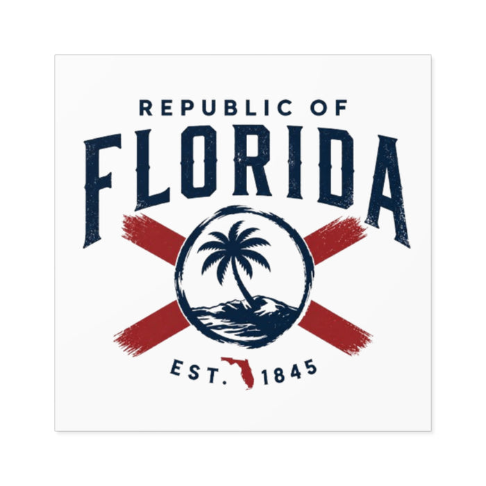 Florida Republic Square Sticker — (Indoor/Outdoor)