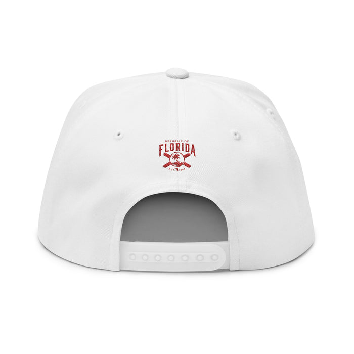 Florida Palm Beach Embroidered Flat Bill Cap