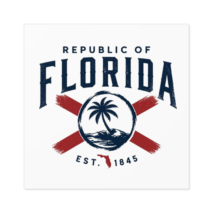 Florida Republic Square Sticker — (Indoor/Outdoor)