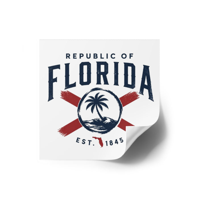 Florida Republic Square Sticker — (Indoor/Outdoor)