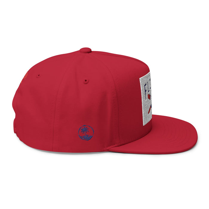 Florida Palm Beach Embroidered Flat Bill Cap