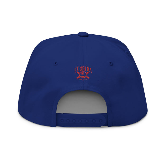 Florida Palm Beach Embroidered Flat Bill Cap